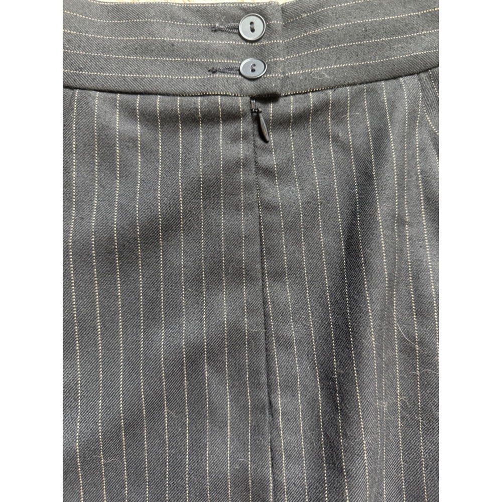 Nanette Lepore Pinstripe Pleated Mini Skirt Grey Size 4 Made in NYC Tailored - Picture 9 of 9